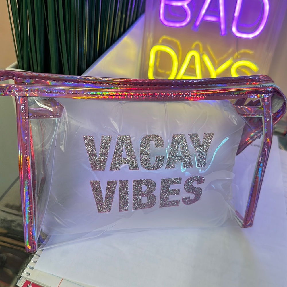 BRAND NEW COSMETIC BAG! VACAY VIBES!